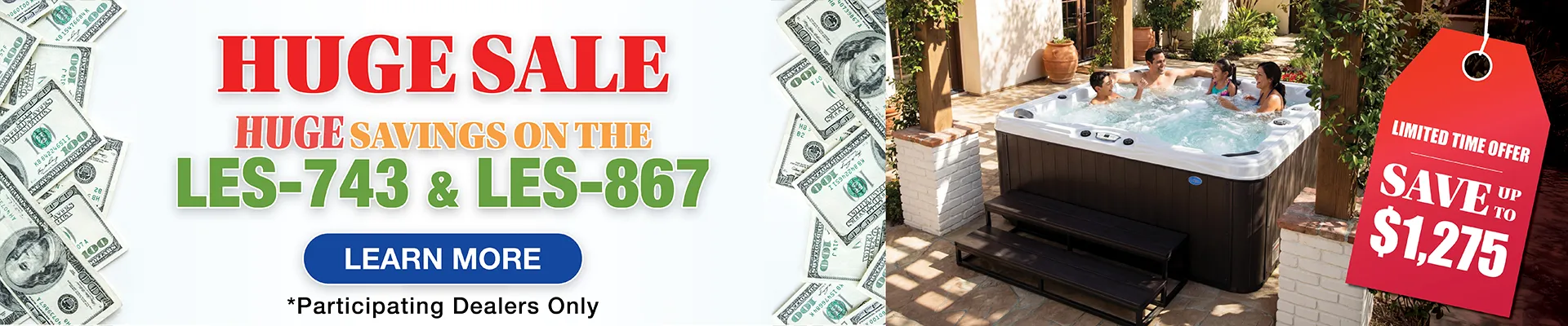 Calspas hot tub being used in a family setting - Pearland